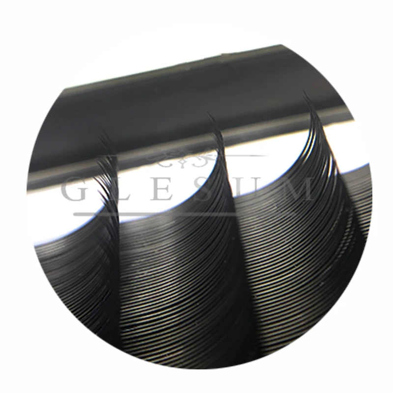 

GLESUM Super Soft Mixed Ellipse Extension Lashes 1 Tray, 12 Lines Black Matte Cashmere Flat lashes With Free Shipping