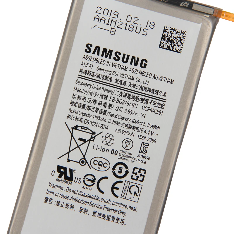 Оригинальная Аккумуляторная батарея для Samsung Galaxy S10 Plus 4100 мАч|Аккумуляторы