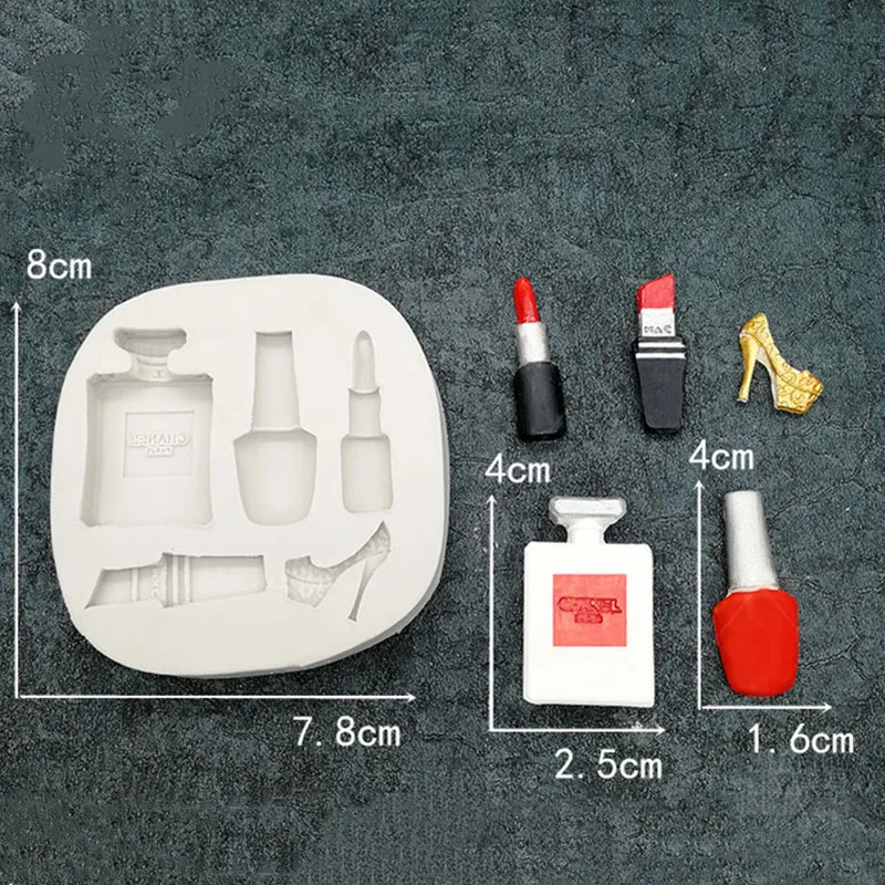 Губная помада макияж кисть силиконовая форма Fondant (сахарная) инструмент для