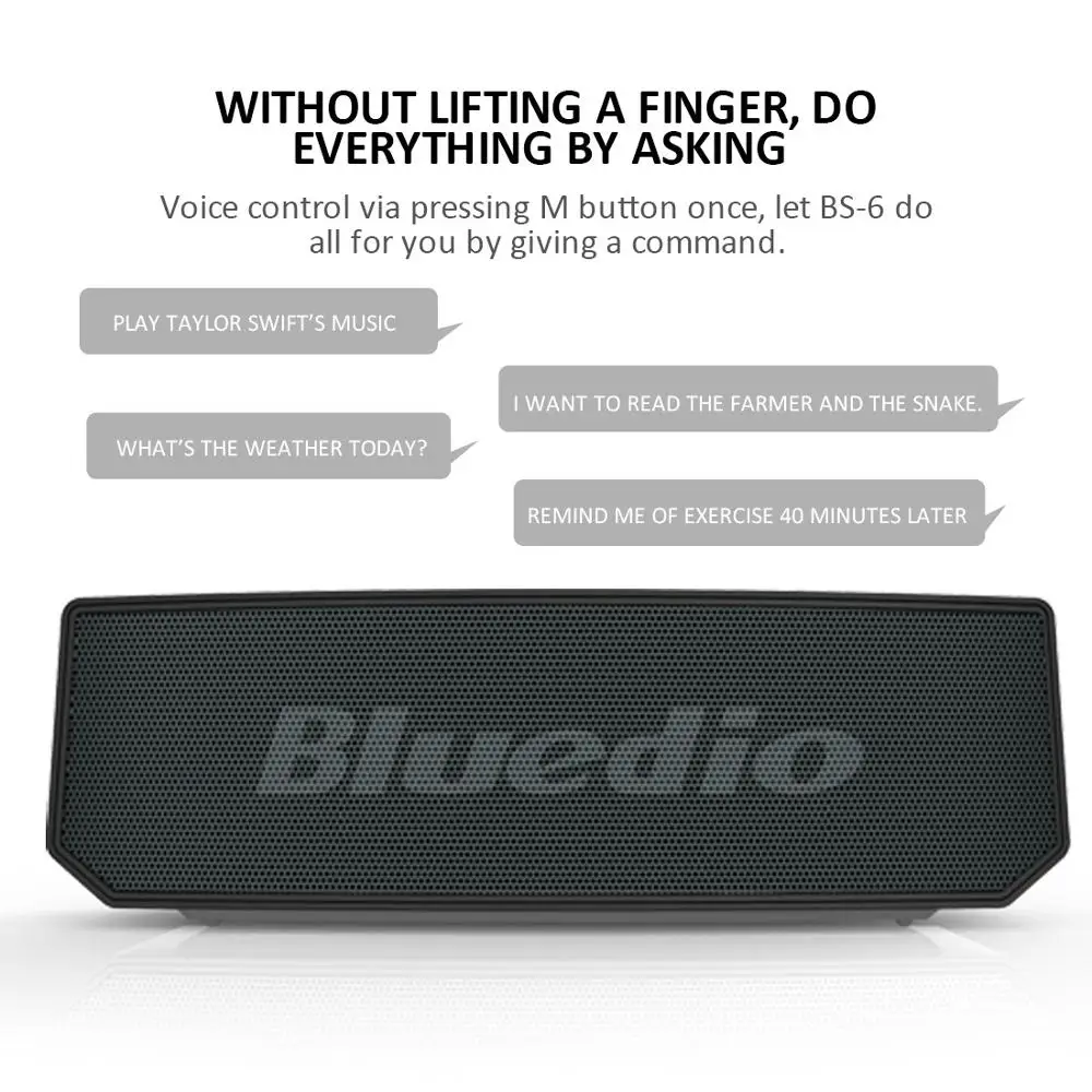 Bluedio BS 6 Беспроводная Bluetooth Колонка портативная мини умная Голосовая Встроенный