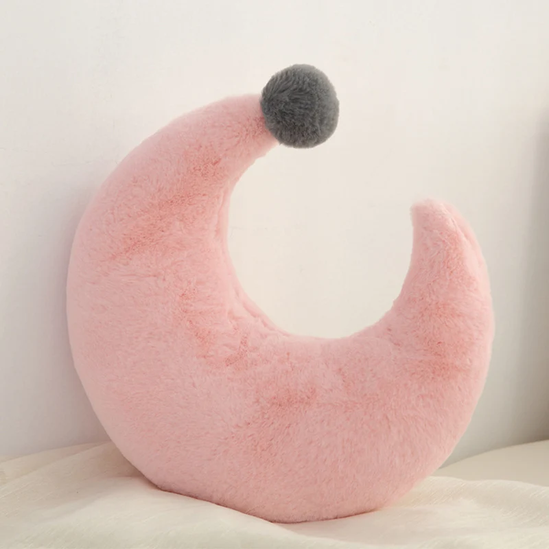 pink Moon S Baby Pillow Newborn Baby Room Decoration Plush Toys Nodic Soft Nursing Pillow Breastfeeding For Boy Girl Kids Pillow Cushion - Цвет: pink Moon S