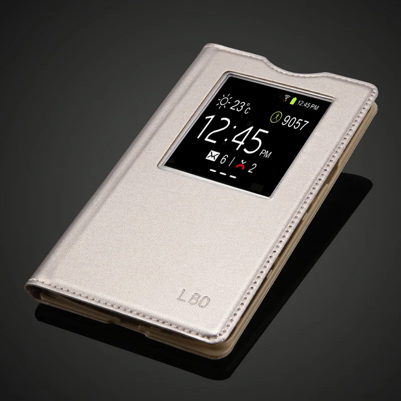 Для LG L80 модный портативный чехол с открытым окном для D380 D375 Роскошный кожаный