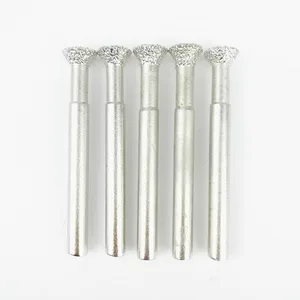 DIATOOL 5 шт. #7, вакуумные алмазные сверла, вращающийся инструмент для камня, бетонного цилиндрического плоского наконечника, шлифовальные сверла