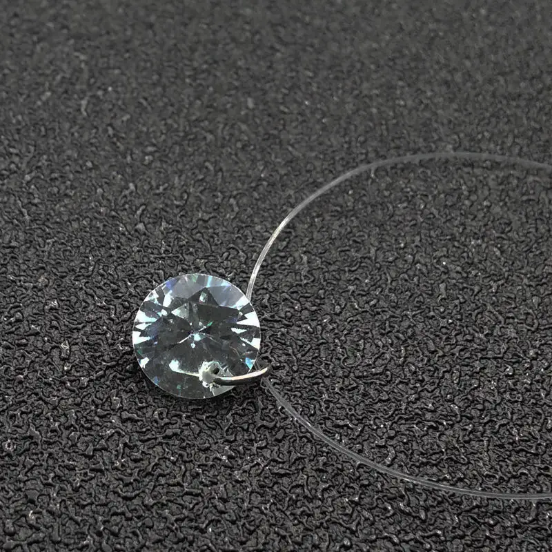 7 прозрачное ожерелье в виде рыбной линии Женская цепочка до ключицы невидимая из