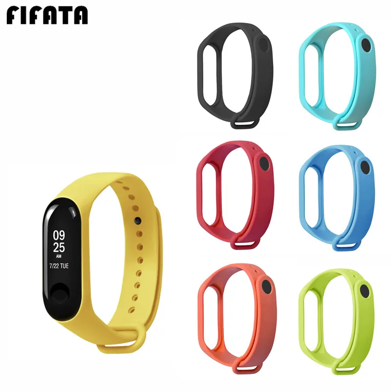 Умный Браслет FIFATA для Xiaomi Miband 3 Цветной силиконовый сменный ремешок на запястье
