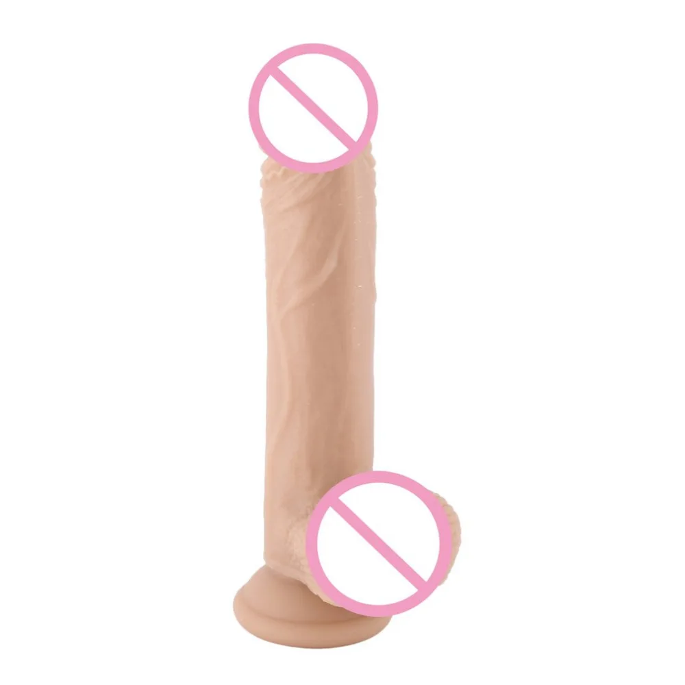 21 см фалоимитатор на присоске мягкий силиконовый большой реалистичный