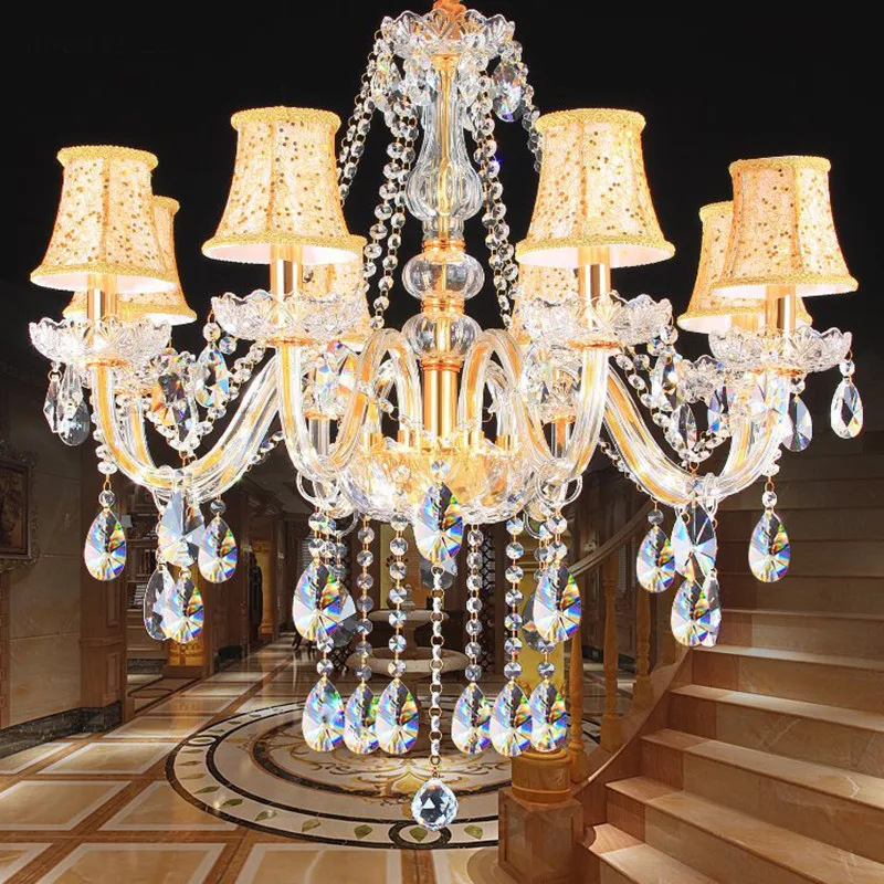 

Modern Crystal Chandeliers Home Lighting lustres de cristal Decoration Luxury Candle Chandelier Pendants Living Room Indoor Lamp