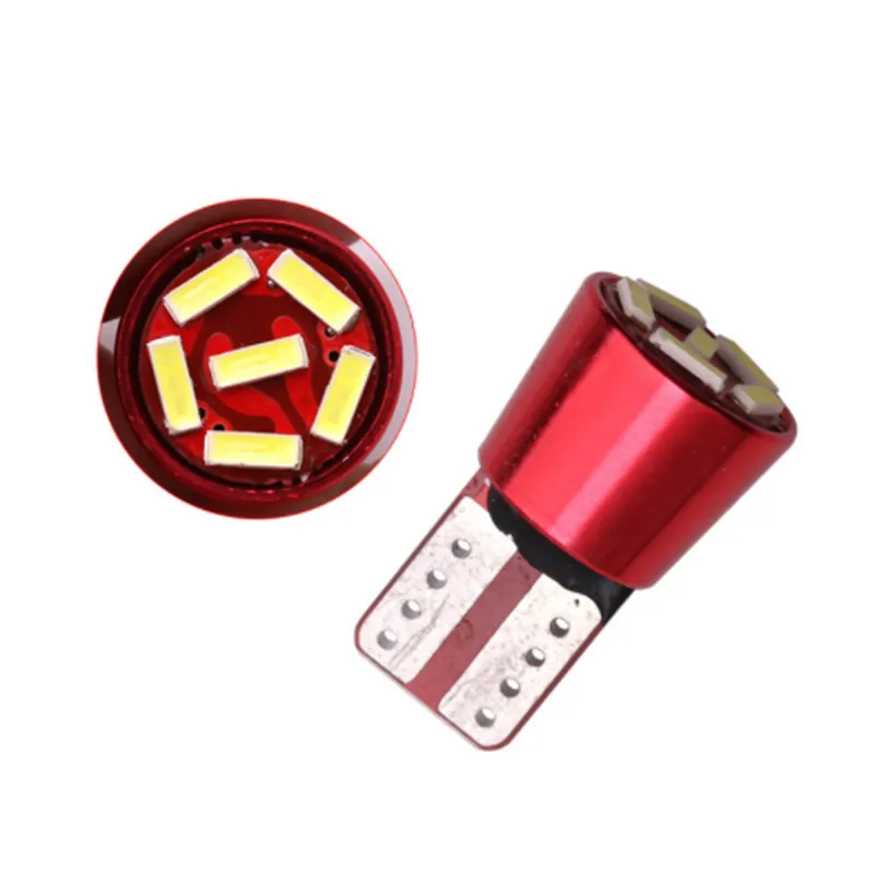 10 шт. T10 W5W 194 светодиодный светильник Canbus чистый белый 6000K 6 SMD 4014 без ошибок для