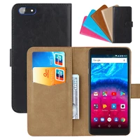 luxury wallet case for archos core 57s pu leather retro flip cover magnetic fashion cases strap