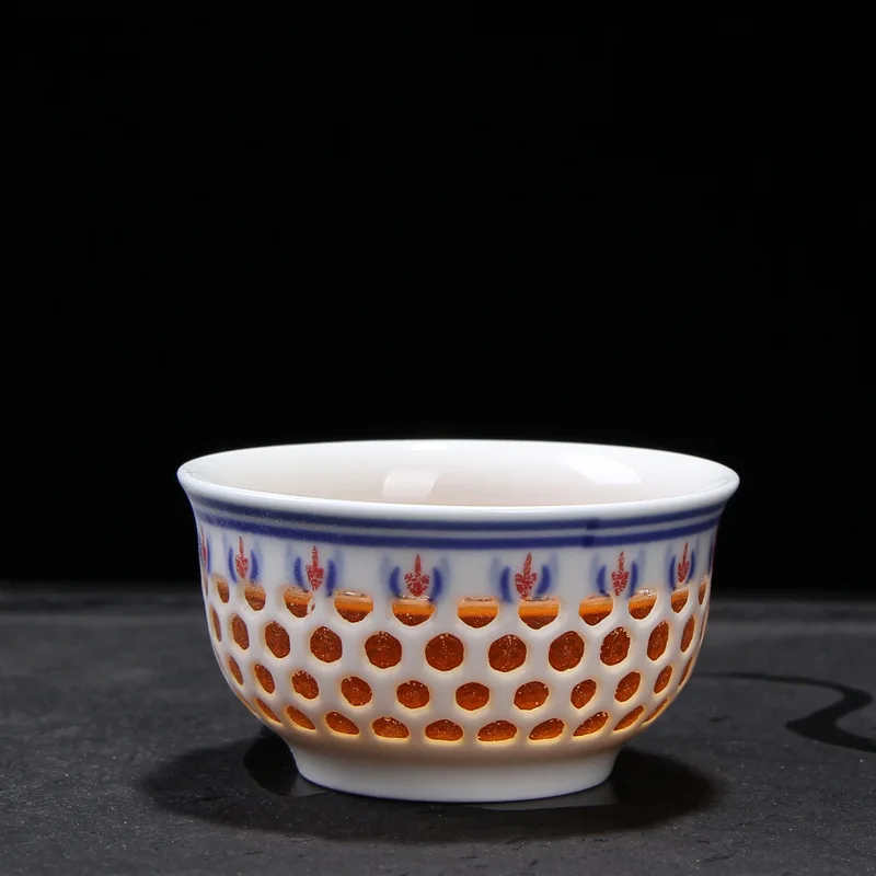 

Factory direct sales luck again and again bowl (large) Kung Fu tea set gift box wholesale