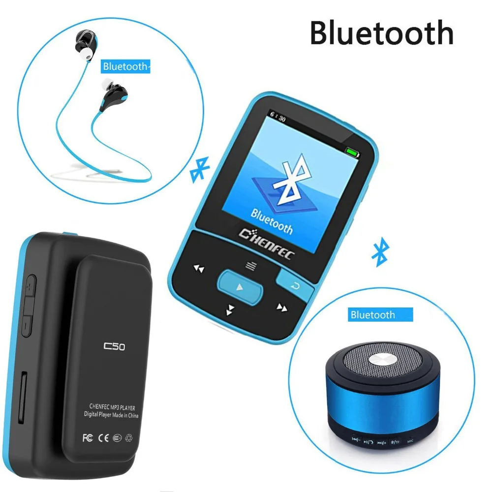 Мини Клип Спорт Bluetooth 4,2 MP3 плеер новая версия MP3 музыкальный плеер с FM, рекордер, поддержка TF/SD карты+ повязка на руку