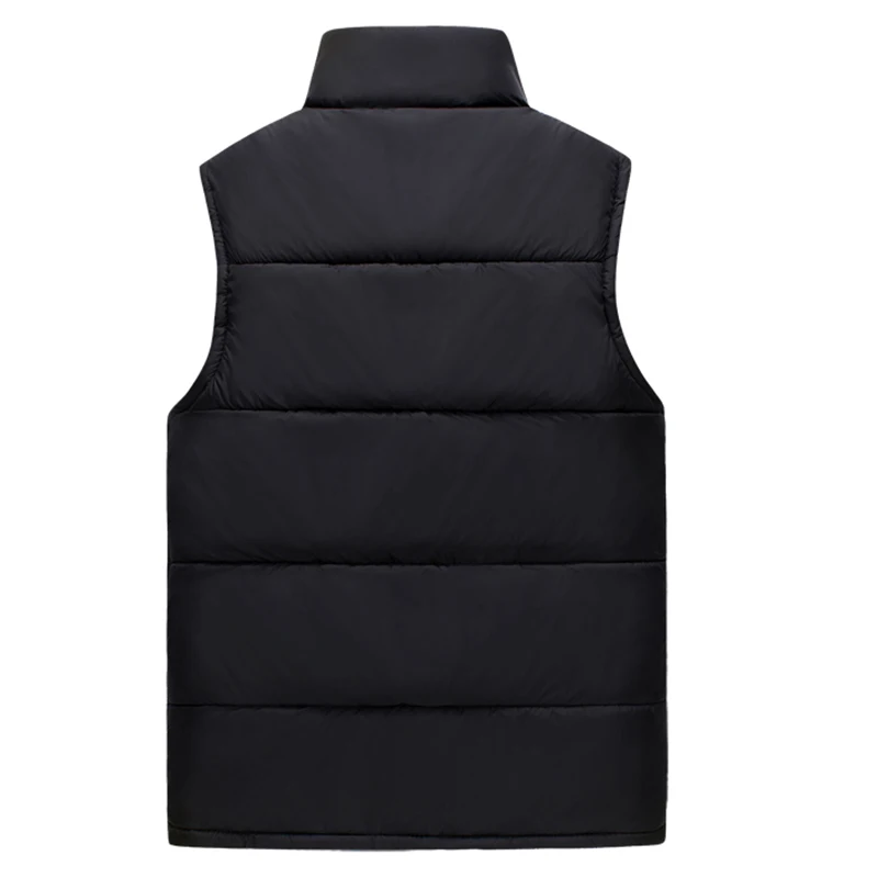2019 New Winter Cotton Warm Vests For Men Stand Collar Multi-Pocket Sleeveless Jacket Male Black Thicken Waistcoat Mens WFY15 | Мужская