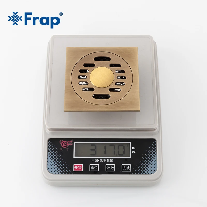 

Frap Floor Drains Kitchen And Bathroom Floor Drain Waste Bronze Color Shower Drainage 10*10cm Square Drain Shower Waste Y81007