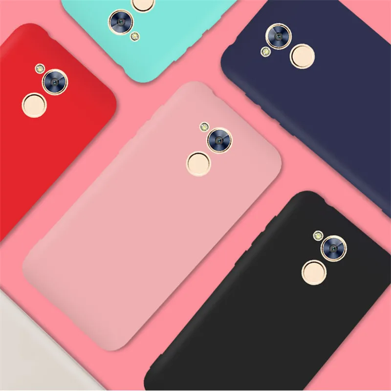 Однотонные черные чехлы для телефонов чехол huawei honor 6a Силиконовый противоударный
