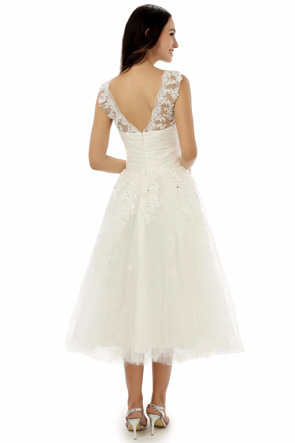 Forevergracedress линия Кружева свадебное платье без рукавов Sexy Jewel Средства ухода за