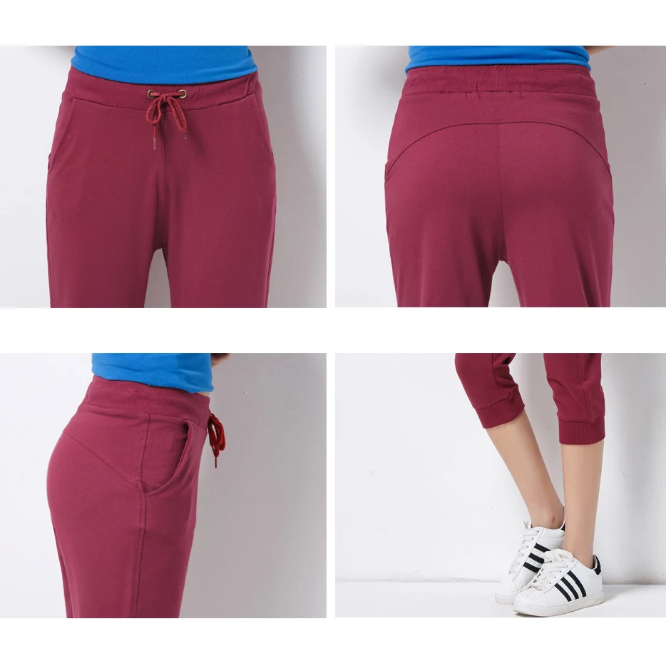 

Summer Autumn Women Casual Fit 100%Cotton High-Quality Pants Healthy Cotton Pants Casual Calf-Length Sportswear Female