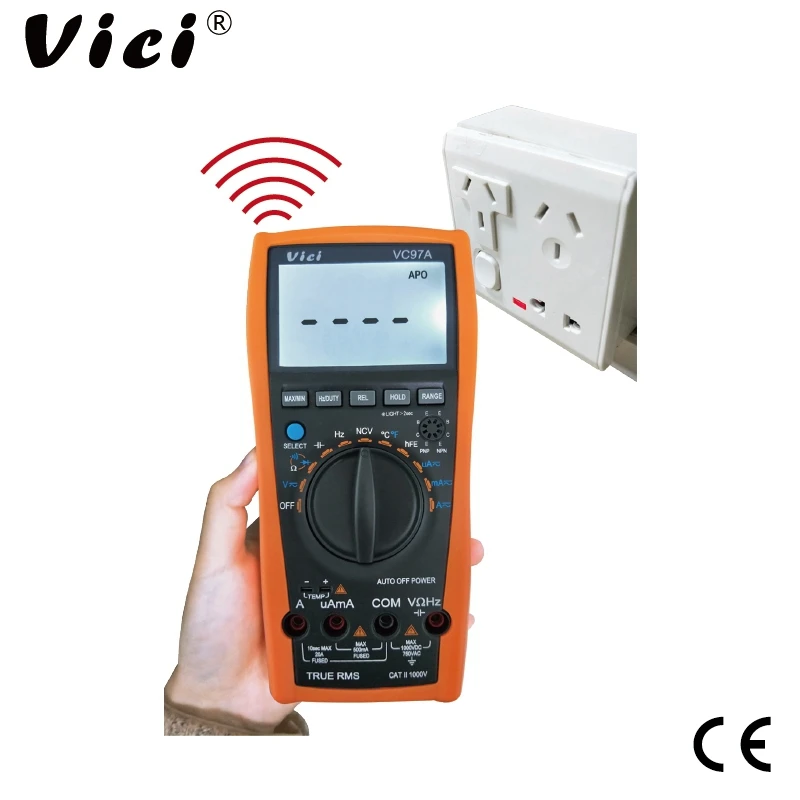 Цифровой мультиметр VICI VC97A ЖК дисплей Автоматический диапазон DMM AC DC вольтметр