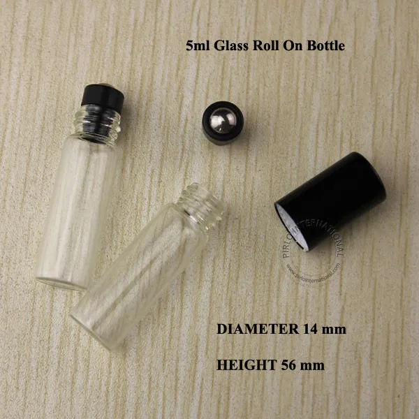 24pcs 5ml Clear Roll On Roller Bottle for Essential Oils Refillable Perfume Deodorant Containers with Black lid | Красота и здоровье