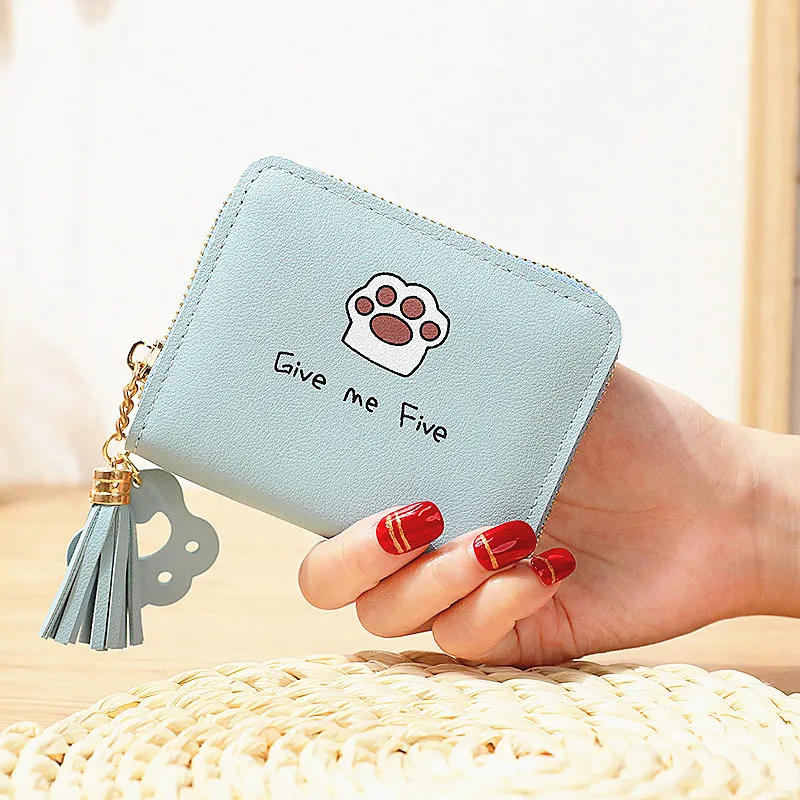 Женский кошелек 2021 дамские короткие женские кошельки мини с милым медведем