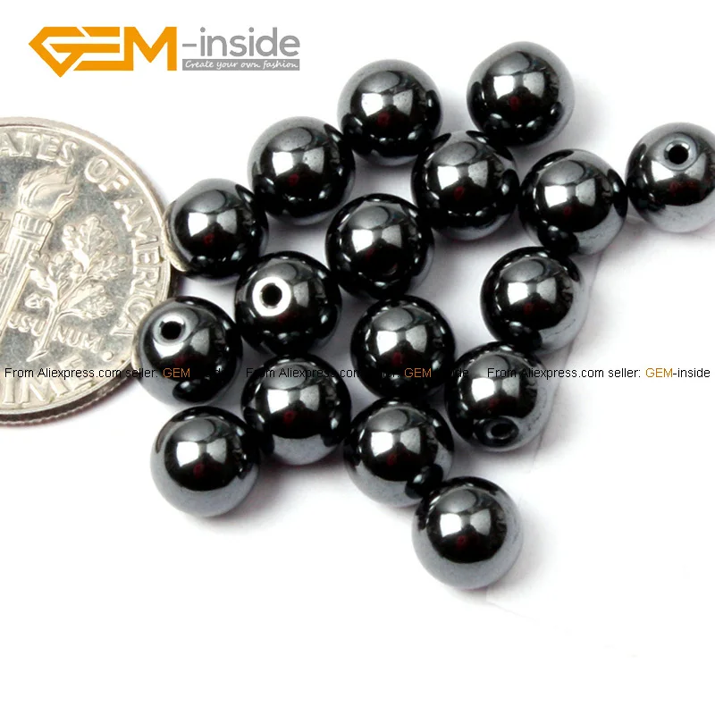10 шт. бусины из гематита 4 12 мм|hematite beads|stone beadsbeads for jewelry making |