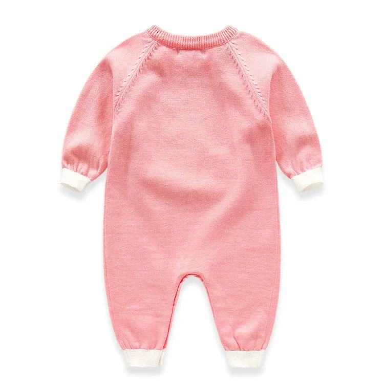 Новинка весенние детские вязаные комбинезоны с милым Кроликом мягкая