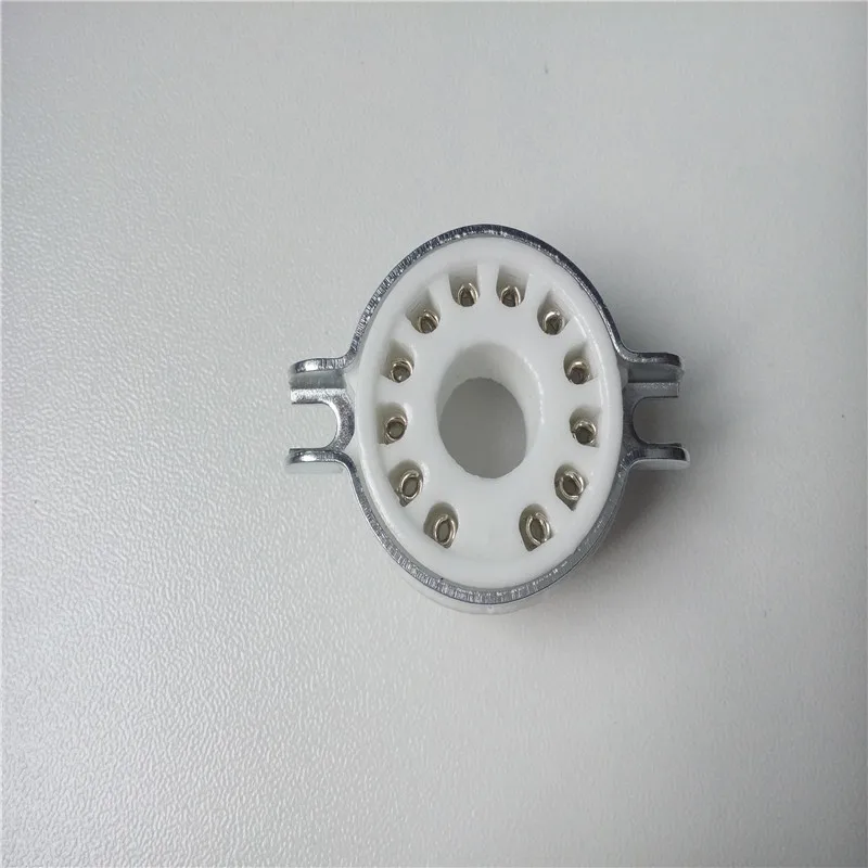 6pcs ceramic tube socket 12 pin GZC12-F silver foot for 9MN8/8AC9/50CA10 amplifier | Обустройство дома