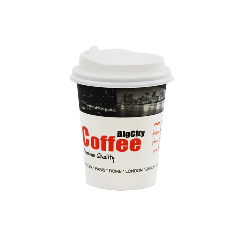 cup and lid 50 шт креативные одноразовые чашки вечерние день рождения, празднование милости бумажный стаканчик для напитков кофе чай на вынос упаковки кружки с крышками - Цвет: cup and lid