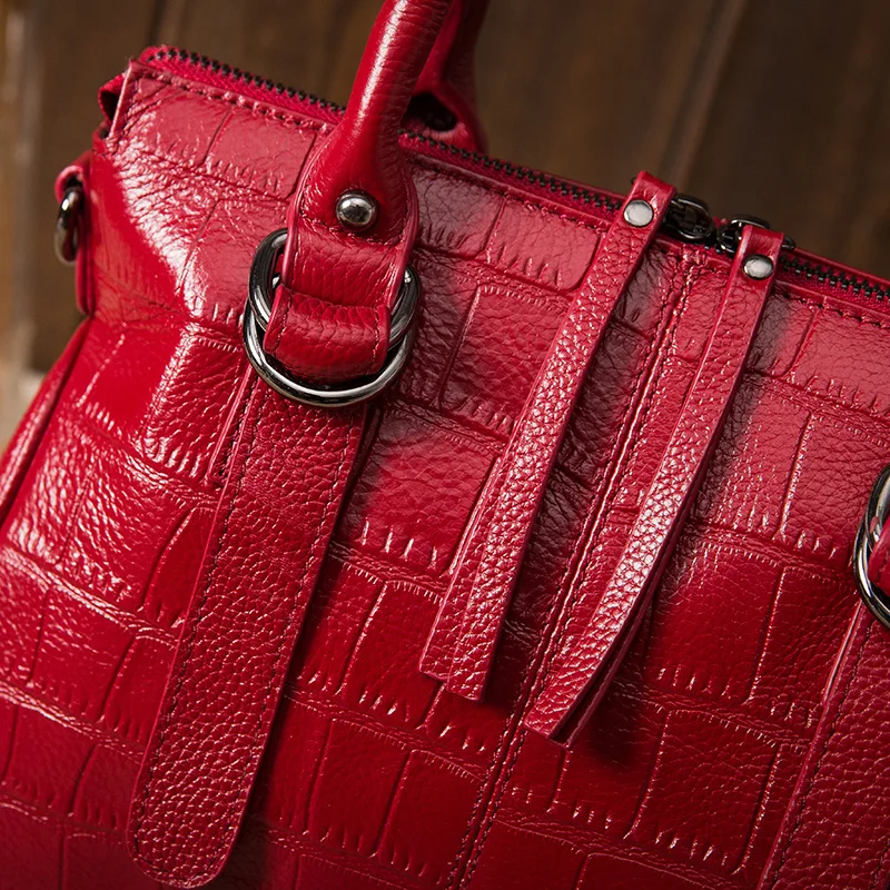 

100% Genuine Leather Bag Handbags Women Famous brands Genuine Leather Bag Ladies Crossbody Messenger Bags Crocodile