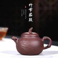 tea set wholesale rain medium sand factory good ore bamboo eggplant purple clay section of the manual are recommended