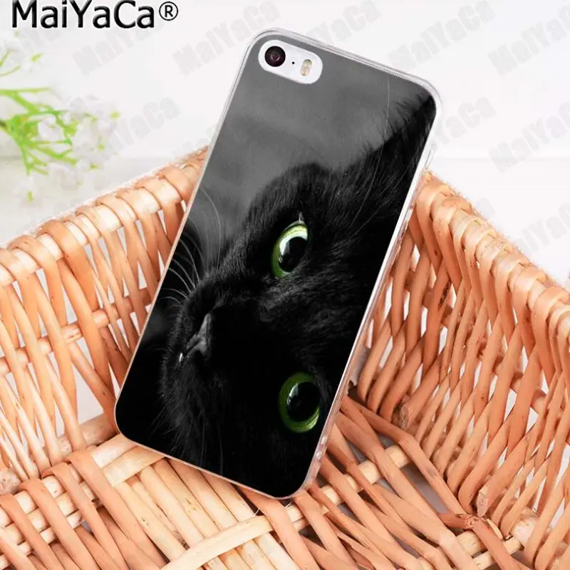 MaiYaCa Черный кот глазящий глаз в продаже! Роскошный классный чехол для телефона iPhone 11 pro 8 7 6 6S Plus X 5 5S SE XR XS MAX