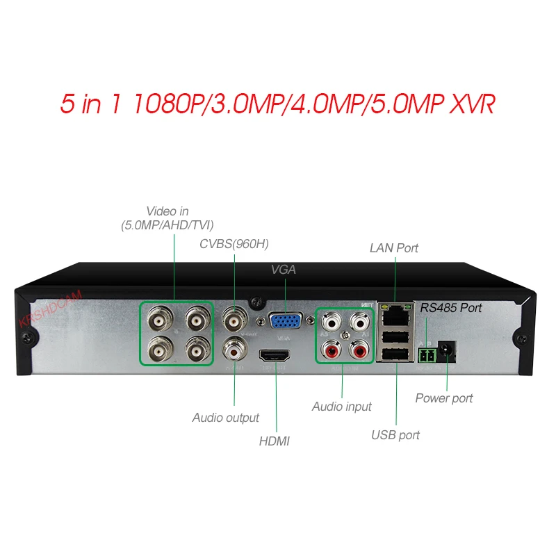 KRSHDCAM 4CH CCTV Системы 5.0MP AHD DVR 2 шт. Камера Водонепроницаемый Открытый безопасности