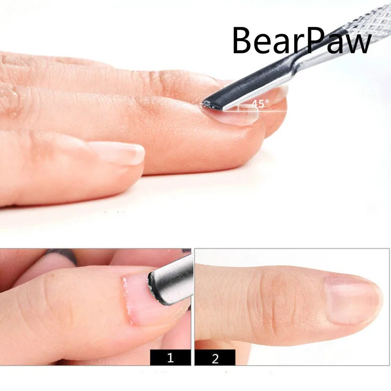 BearPaw инструменты для дизайна ногтей кутикулы толкатель из нержавеющей стали
