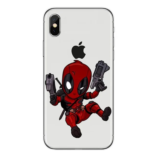 TPU SOFT Deadpool Дэдпул Харли Квинн Чехлы Marvel Мягкий Силиконовый ТПУ Прозрачный чехол для телефона для iPhone 8 7 6 6S Plus 5 5S SE X XS MAX XR Coque Shell - Цвет: TPU SOFT Deadpool