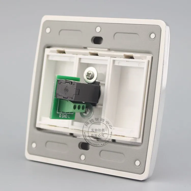 Настенная лицевая пластина цвета шампанского одна 6 5 мм разъем для аудио