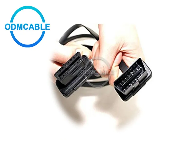 16 контактный кабель удлинитель OBD2 штекер гнездо OBDII Автомобильный
