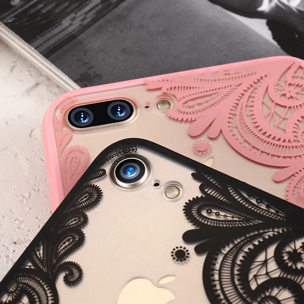 Чехол KISSCASE с милым цветком для iPhone 7 Plus чехол цветочным кружевом ультра тонкие