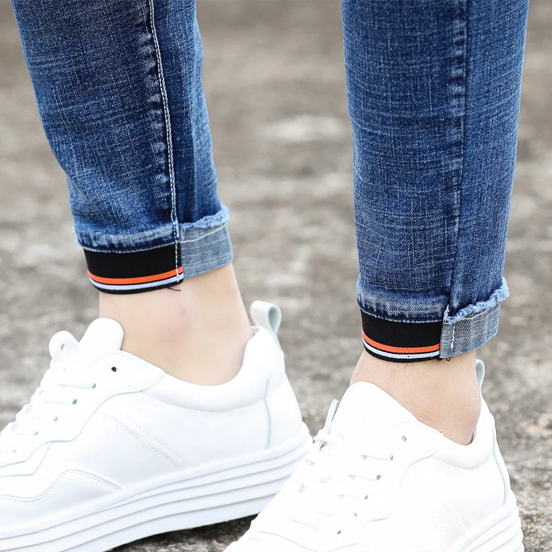 

The new men's spring 2020 beam foot stretch jeans cultivate one's morality joker nine points of jeans