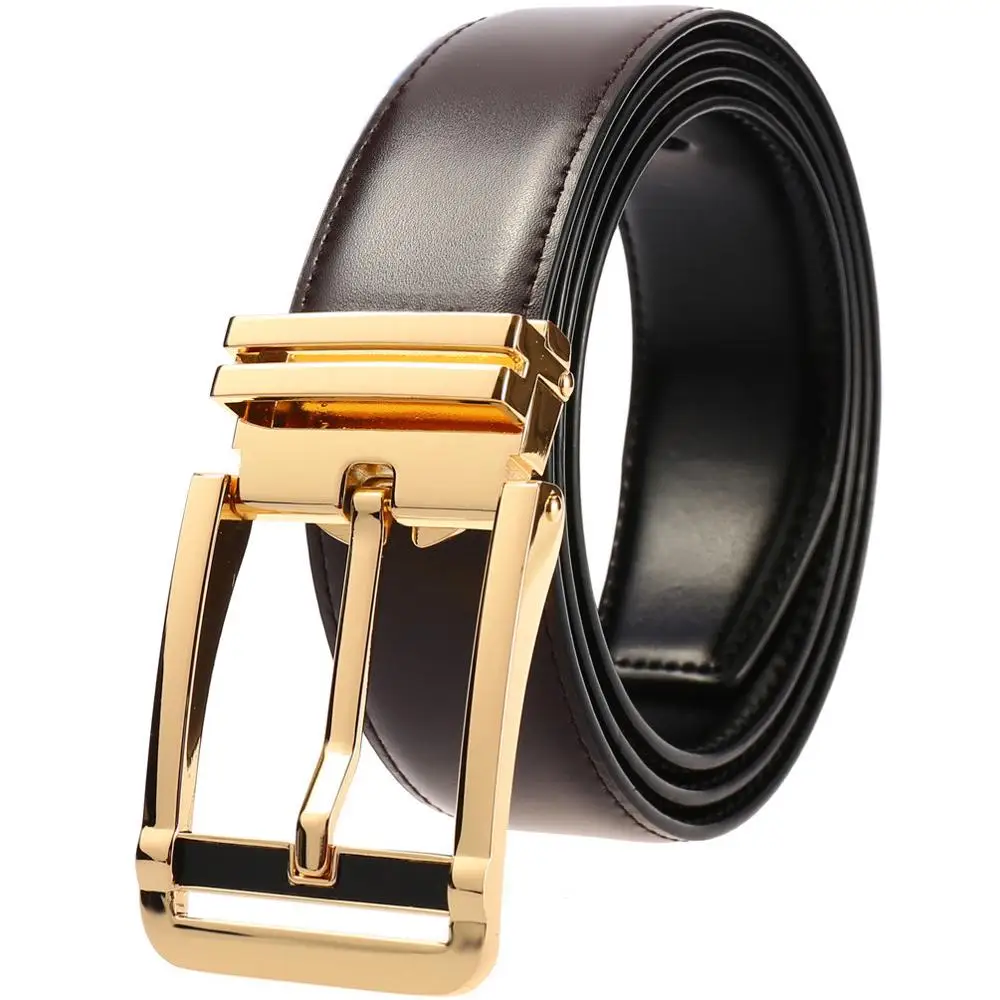 

Genuine Leather Belts High Recommend Men's Retro Pin Buckle Waistband Real Cowskin Belt Dazzling Designer Men Jeans Belts