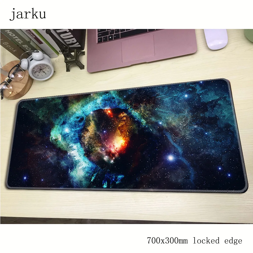 Большой коврик для мыши Moon Space игровой 700x300x2 мм противоскользящий из натурального