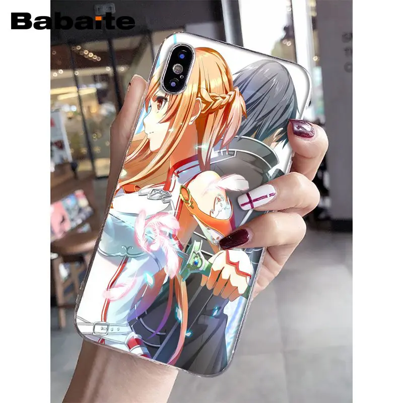 A10 Babaite Sword Art Online SAO Japan аниме чехол для телефона для iPhone 5 5Sx 6 7 7plus 8 8Plus X XS MAX XR - Цвет: A10