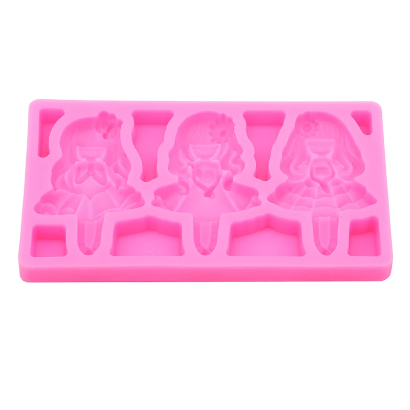 Хит продаж силиконовая форма для балета танцовщиц помадка девочек инструмент