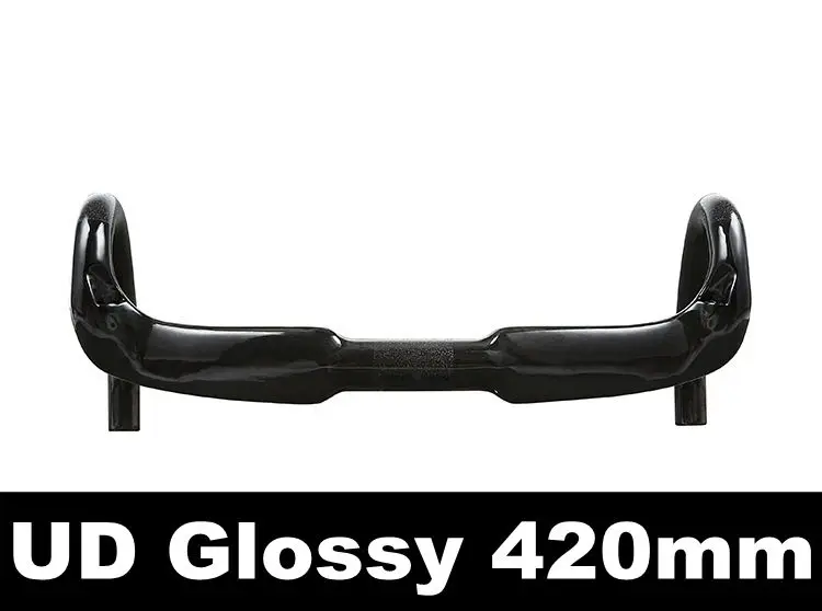UD Glossy 420mm Супер светильник внутреннего руль из углеродного волокна, волокна, руль для шоссейного велосипеда, руль для езды на велосипеде рулем типа «бараньи рога» обмотки руль велосипеда Бент бар 31,8*400/420/440 мм - Цвет: UD Glossy 420mm