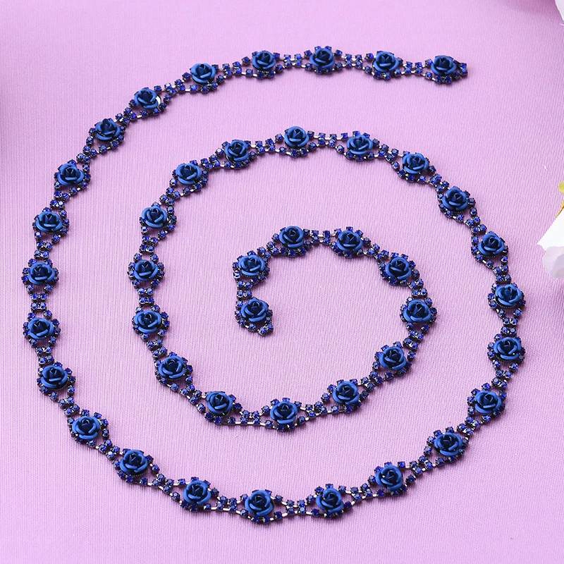 1 ярд сплав цветок украшение цепочка для платья стразы чашка цепь сделай сам