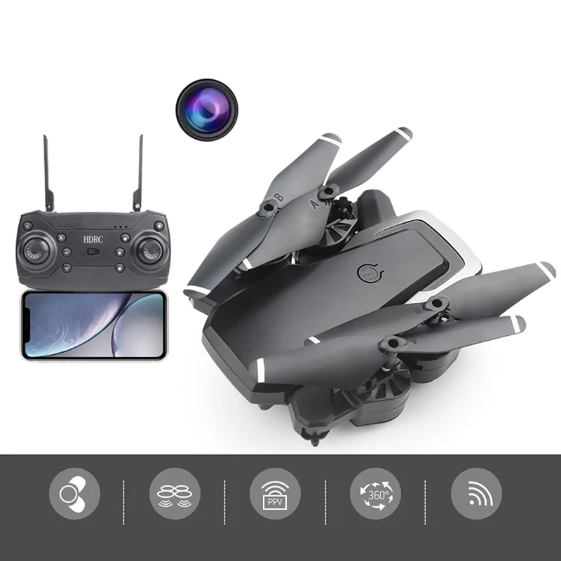 Профессиональный Дрон с камерой двойной 1080P GPS Квадрокоптер FPV Радиоуправляемый