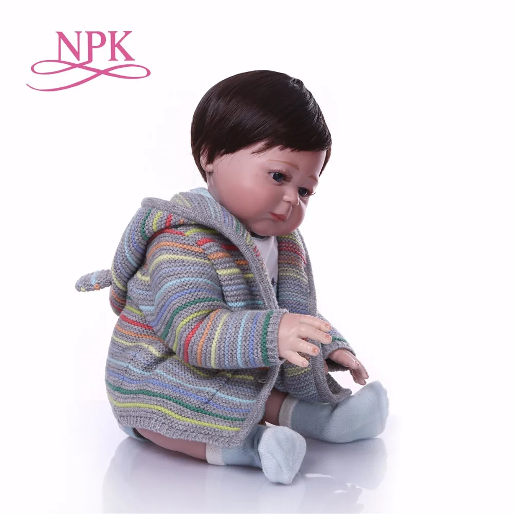 NPK 19 дюймов силиконовая кукла для новорожденных настоящие модные подарки игрушки