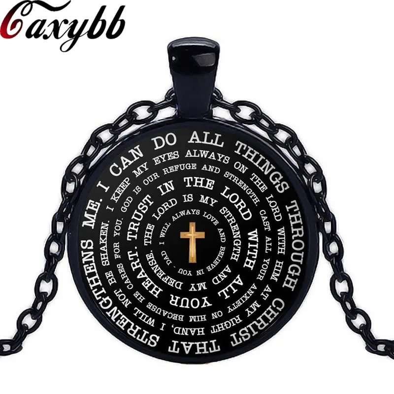 Caxybb Новое христианское ожерелье для мальчиков религиозная вдохновляющая