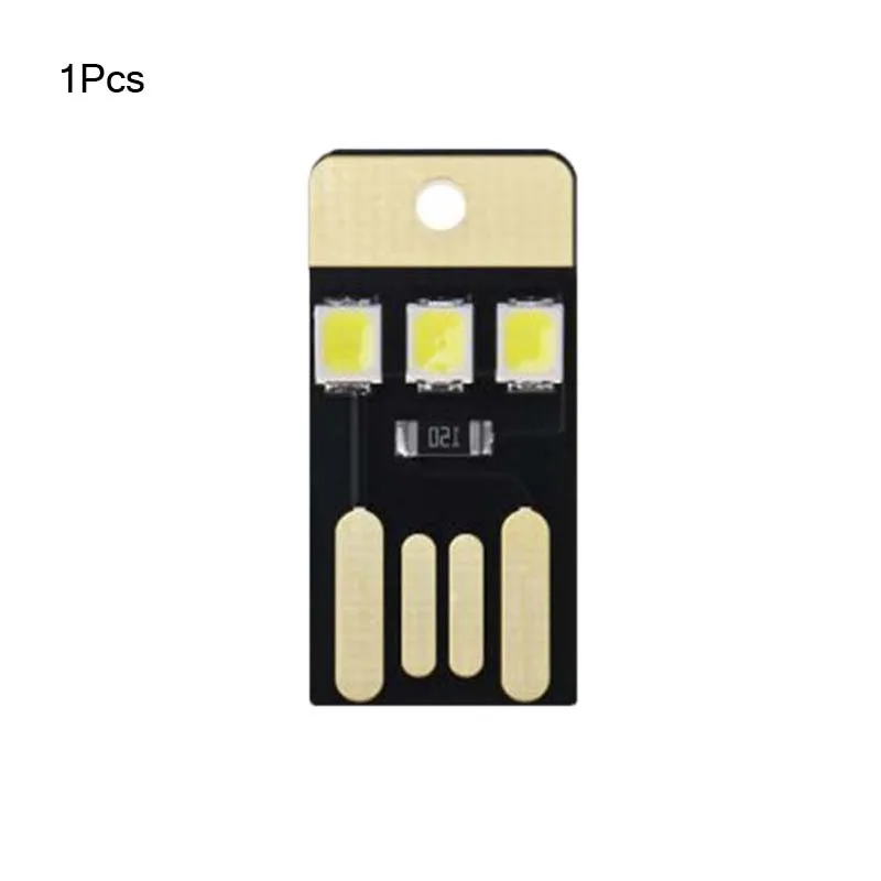 1PCS 5 шт. Портативный Ночной Кемпинг Eqpment USB power 3 светодиодный светильник 2835 фишек карманная карточная лампа светодиодный брелок USB светильник ультра низкая мощность - Цвет: 1PCS