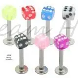 Оптовая продажа пирсинг для губ игральные кости кольцо ювелирные изделия