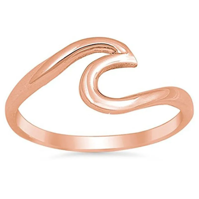 QIMING летнее пляжное волнистое кольцо Золотая модная проволочная обмотка для