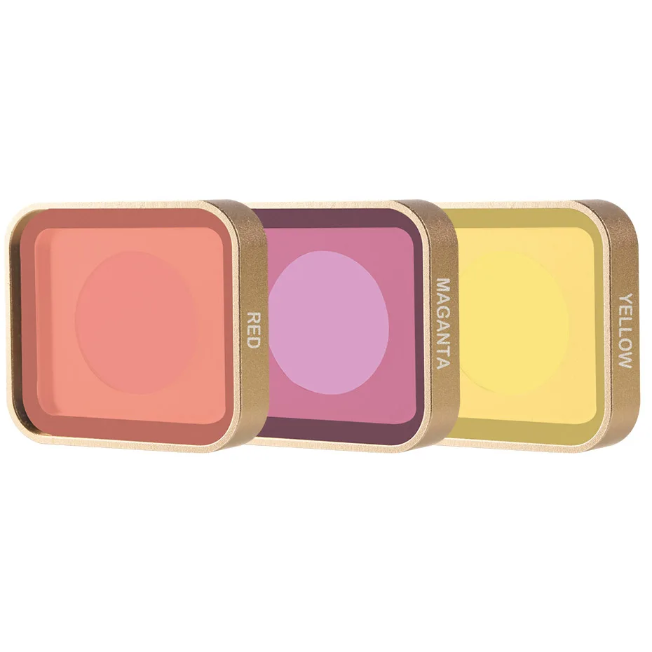 3 Color Set Hero5/6/7 фильтр для экшн-камеры красный/желтый/пурпурный/UV/CPL/ND 4 8 16 32 набор фильтров для GoPro Hero 5 6 7 черный оптический стеклянный объектив - Цвет: 3 Color Set